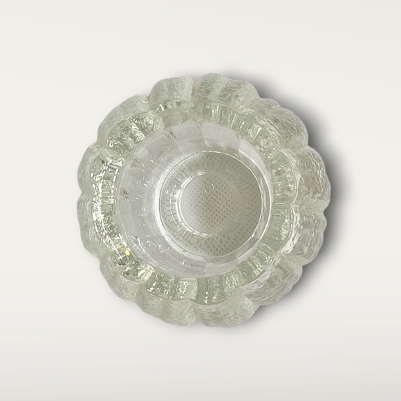 Avon Vintage 1982 Harvest Glow Candle Holder Heavy Glass Pumpkin with Lid - Picture 7 of 12